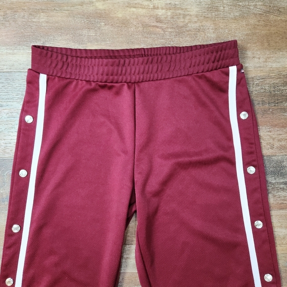 VINTAGE U.S. POLO ASSN GARNETT W/ WHITE STRIPE SIDE SNAP STRETCH PANTS SIZE XL - Picture 2 of 8